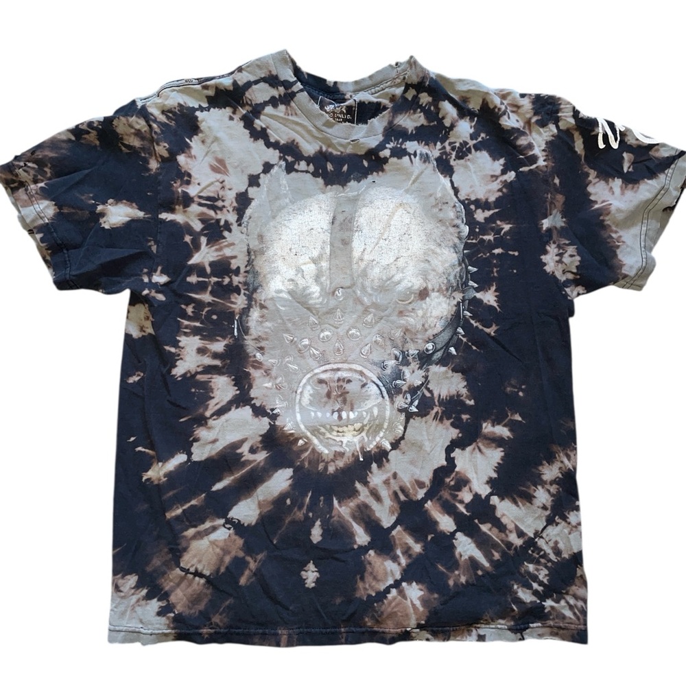 Ecko Unlimited Distressed Tie-Dye Bear Tee